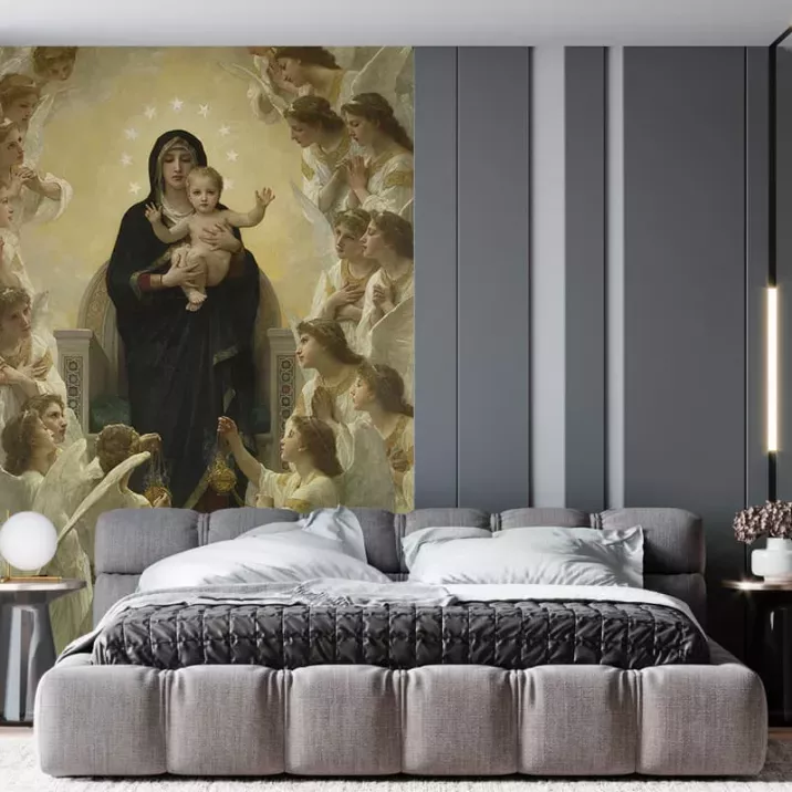 Papier Peint Panoramique Peinture 19e siècle William Bouguereau - La Vierge aux anges