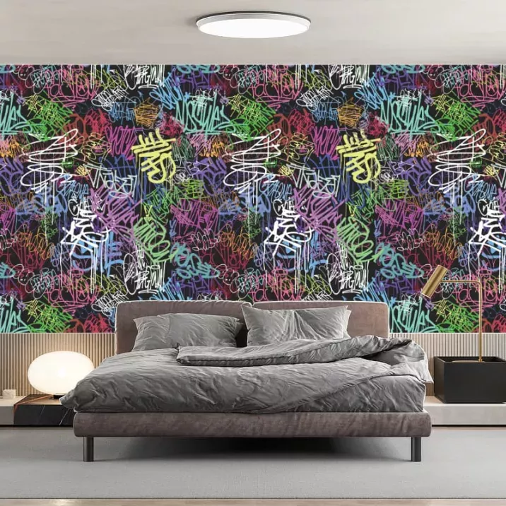 Papier Peint Panoramique Graffiti Art