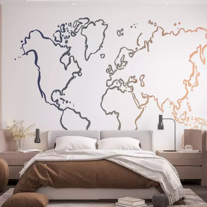 Papier Peint Panoramique Mappemonde