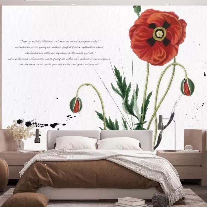 Papier Peint Panoramique Fleurs Coquelicots