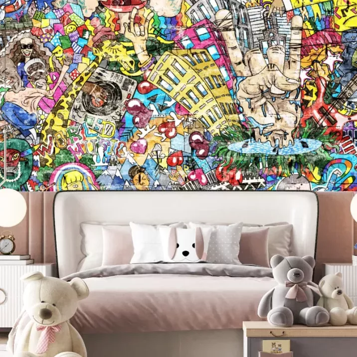 Papier Peint Panoramique Graffiti Urbain