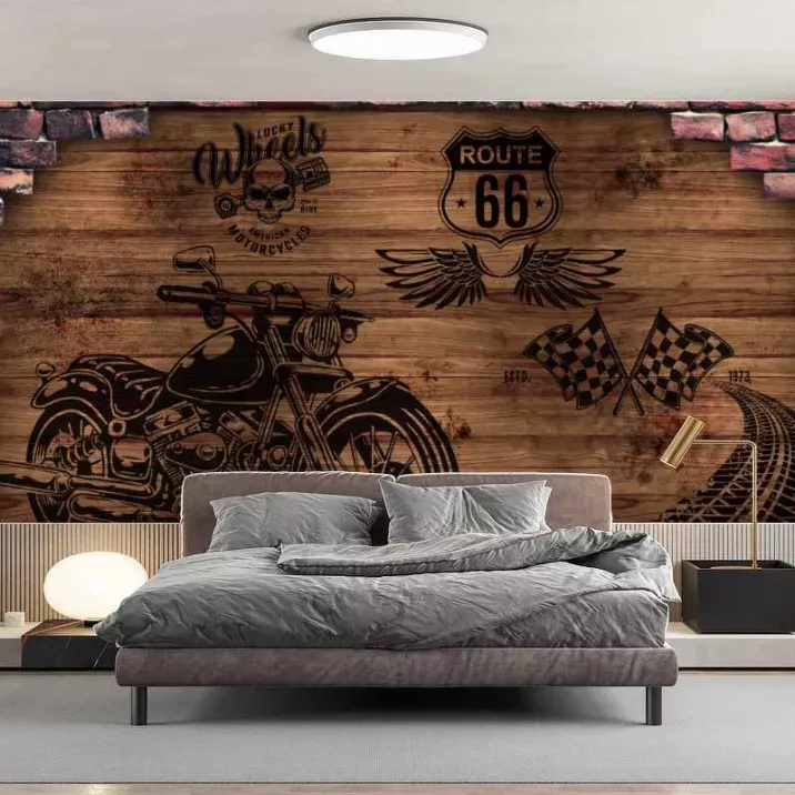 Papier Peint Panoramique Vintage Moto