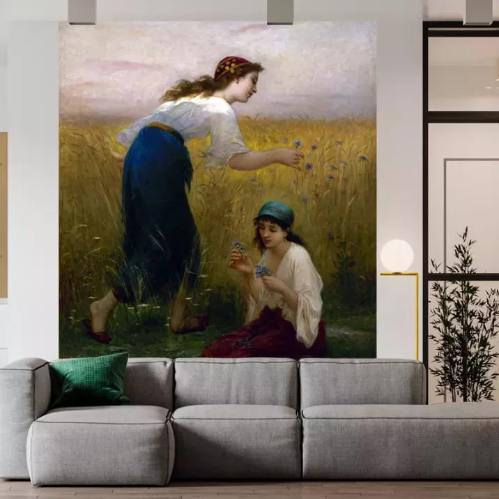 Papier Peint Panoramique Peinture 19e siècle Charles Landelle - Les Bleuets