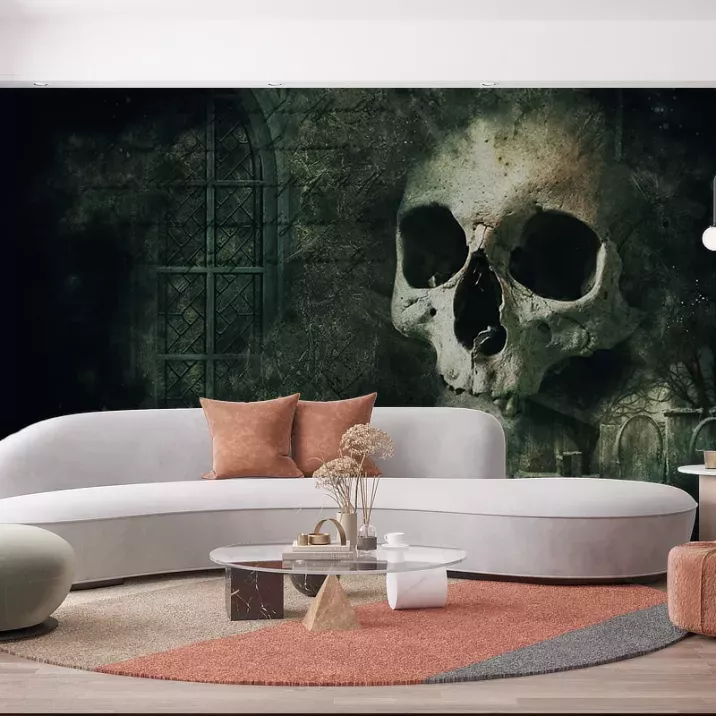 Papier Peint Panoramique Crane Cimetière Eglise