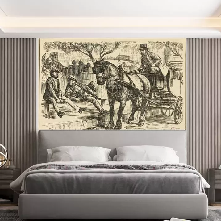 Papier Peint Panoramique Gravure 19e siècle