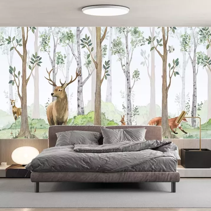 Papier Peint Panoramique Animaux Forêt 3