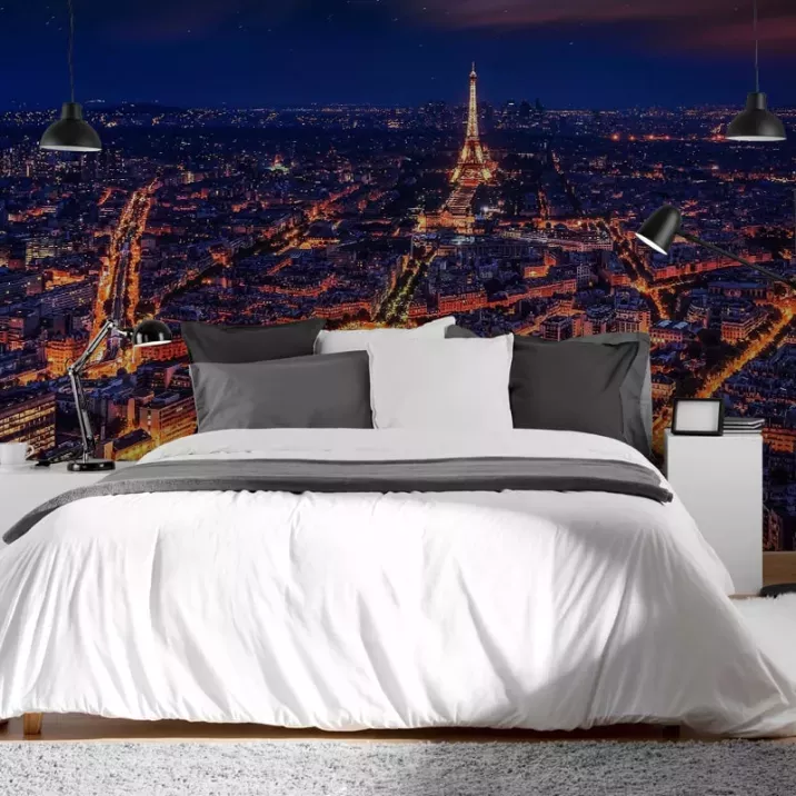 Papier Peint Panoramique Ville Paris de Nuit