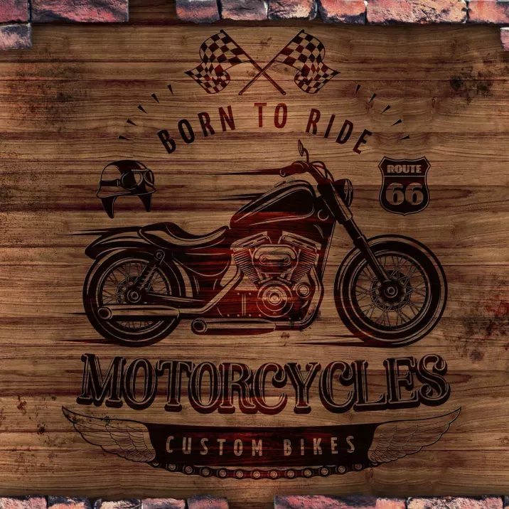 Affiche personnalisée Vintage Moto 2