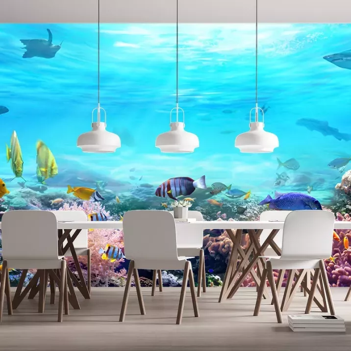Papier Peint Panoramique Mer Poisson Aquarium