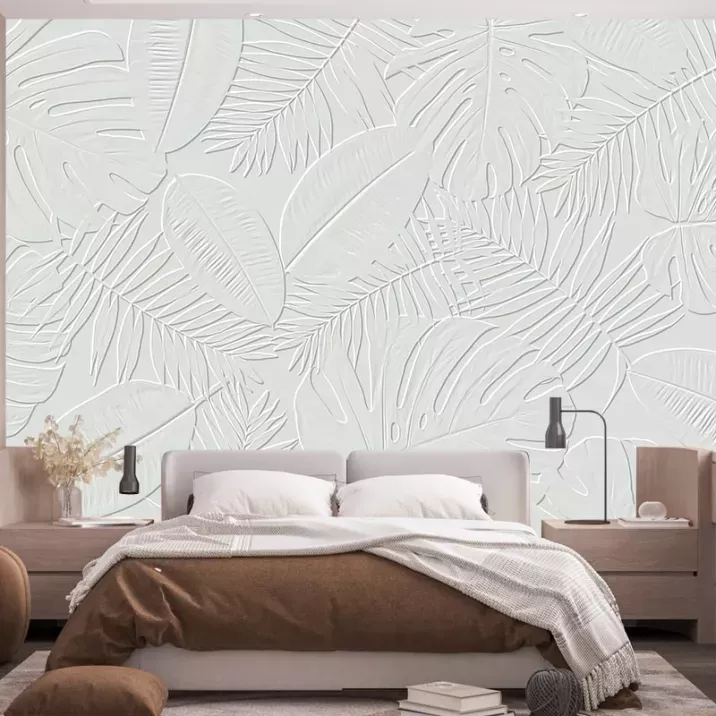 Papier Peint Panoramique Feuilles Texture