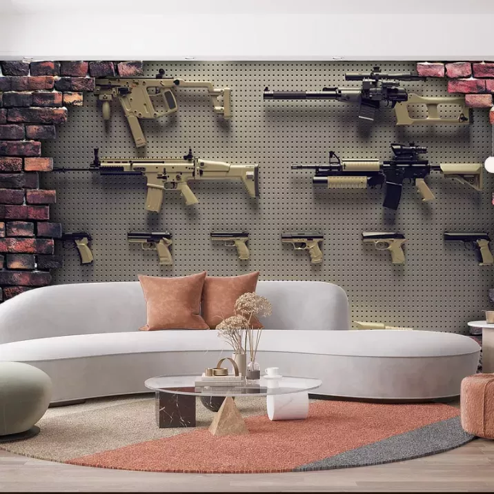 Papier Peint Panoramique Mur D'armes