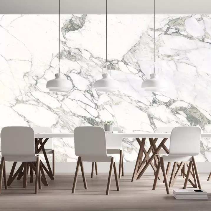 Papier peint Panoramique Marbre Blanc