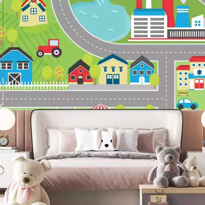 Papier Peint Panoramique Circuit Enfant 2