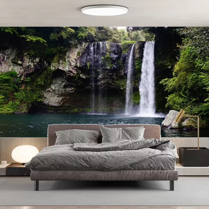 Papier Peint Panoramique Cascade Fôret