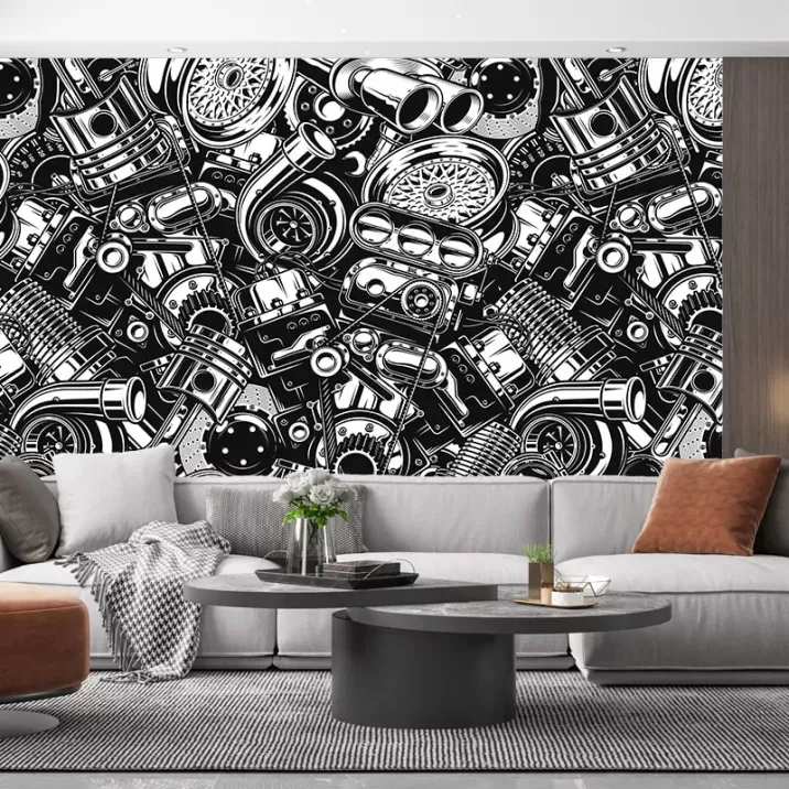 Papier Peint Panoramique Pièce Véhicule Tuning