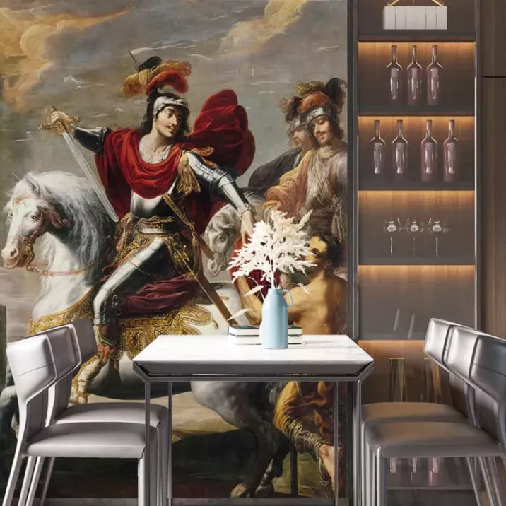 Papier Peint Panoramique Peinture 17e siècle Georges Lallemant - La Charité de Saint Martin