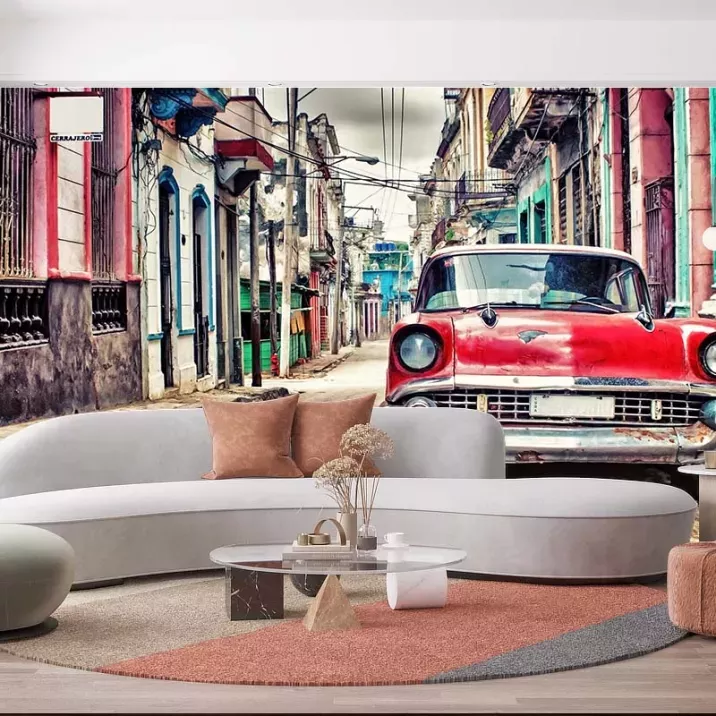 Papier Peint Panoramique Voiture Cuba