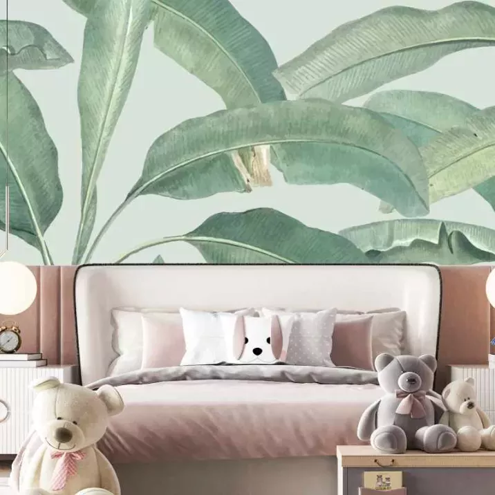 Papier Peint Panoramique Feuilles Tropicales Jungle