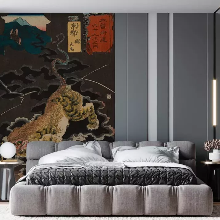 Papier Peint Panoramique Estampe 19e siècle Utagawa Kuniyoshi - Kyōto