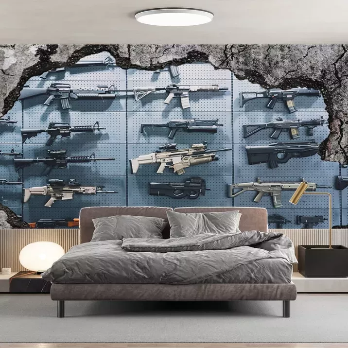 Papier Peint Panoramique Mur D'armes 2