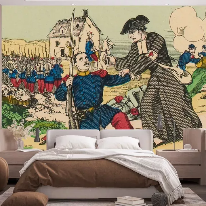 Papier Peint Panoramique Estampe 19e siècle - Les frères des écoles chrétiennes