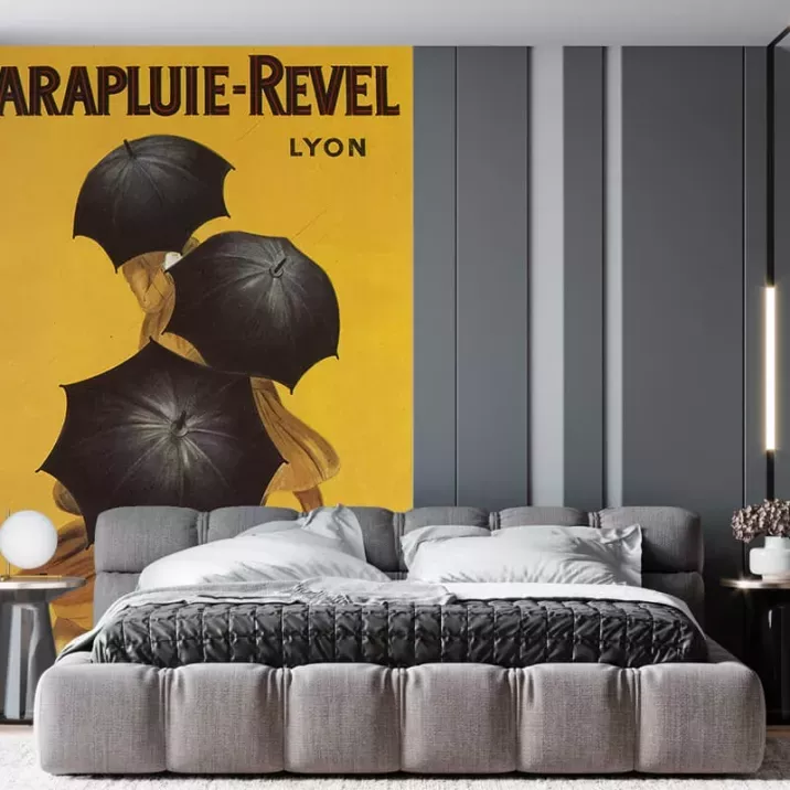 Papier Peint Panoramique Peinture 19e siècle Publicité - Parapluie-Revel