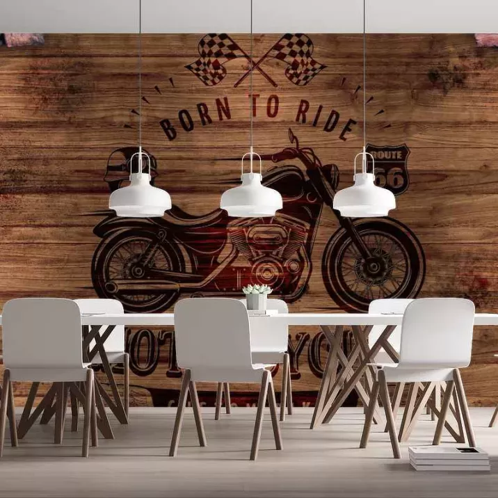 Papier Peint Panoramique Vintage Moto 2