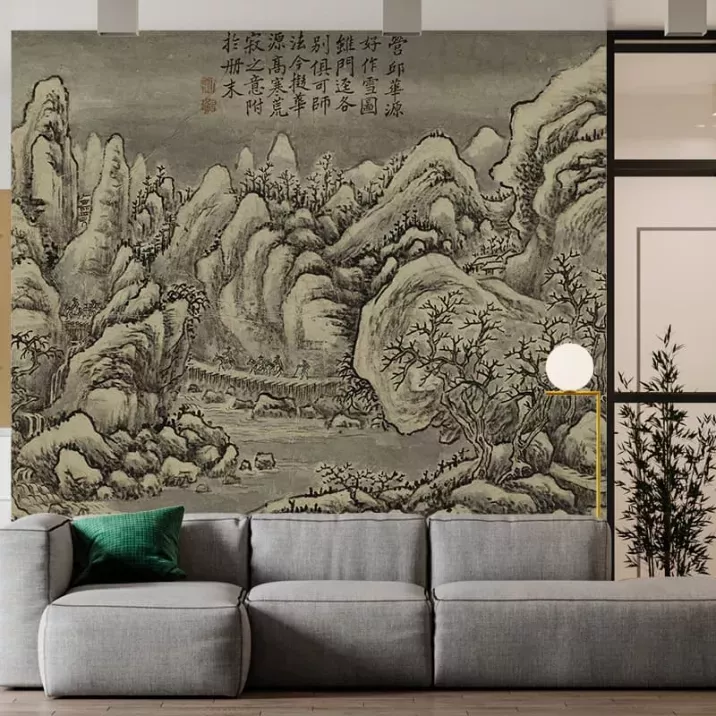 Papier Peint Panoramique Peinture 18e siècle Cong Fang - Paysage