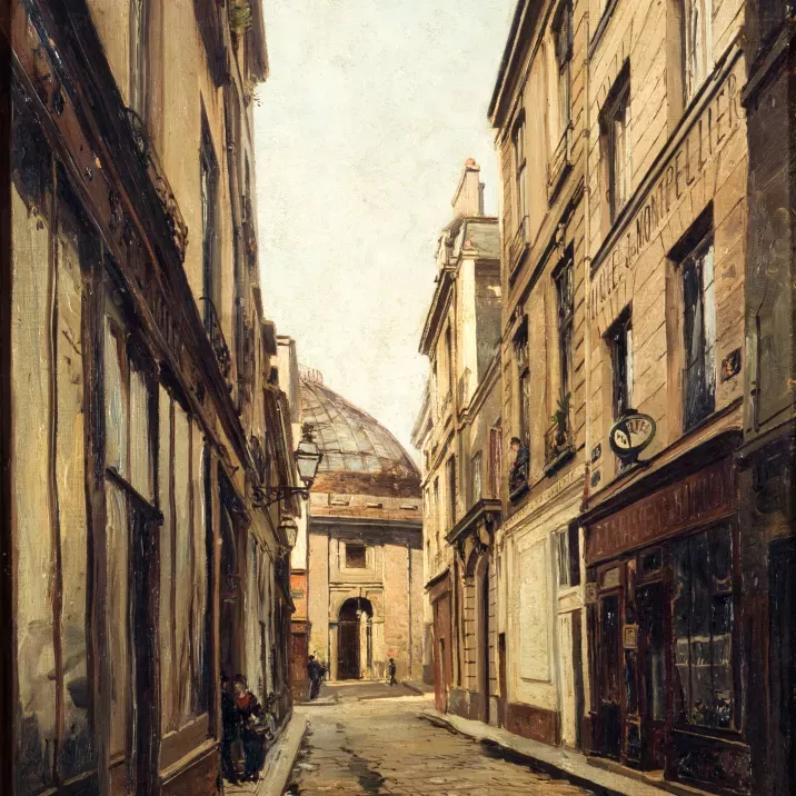 Papier Peint Panoramique Peinture 19e siècle Emmanuel Lansyer - La Rue Sauval