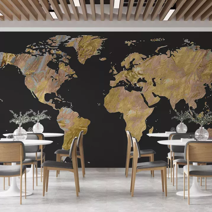 Papier Peint Panoramique Mappemonde 4