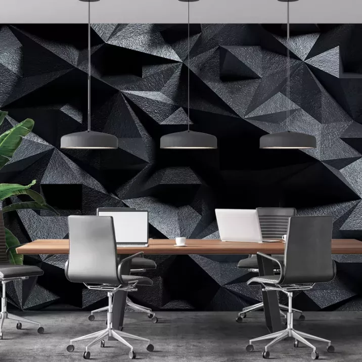 Papier Peint Panoramique Relief Noir 2