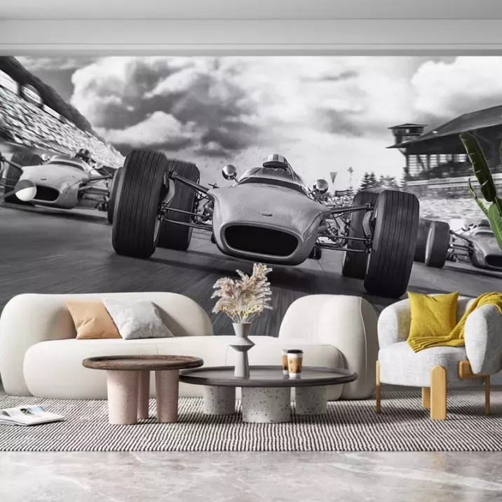 Papier Peint Panoramique Vintage Formula Race