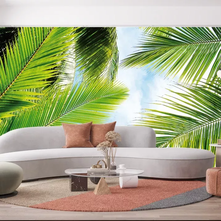 Papier Peint Panoramique Tropical Feuilles