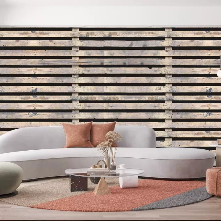 Papier peint Panoramique Palettes Bois