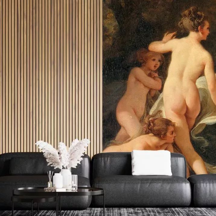 Papier Peint Panoramique Peinture 18e siècle Jacques Vallin - Nymphes