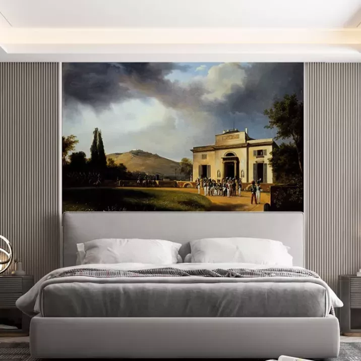 Papier Peint Panoramique Peinture 19e siècle Jean-Charles-Joseph Rémond - Le Pavillon de Bagatelle