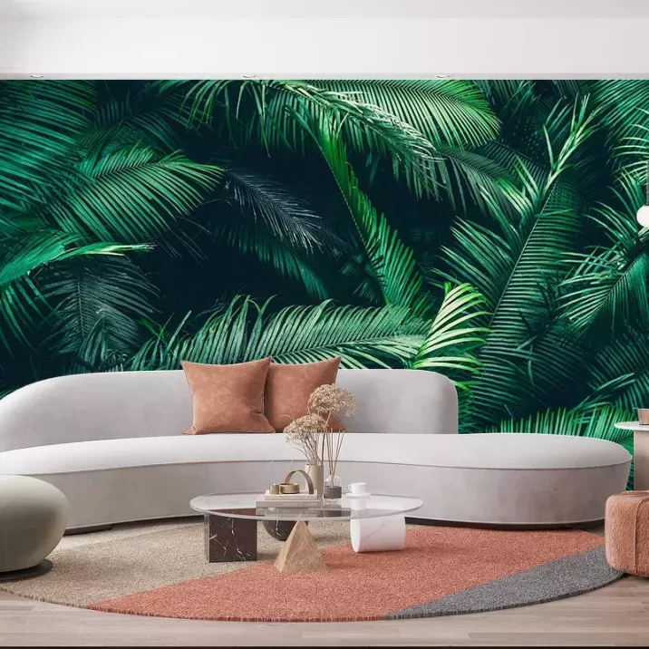 Papier Peint Panoramique Feuilles de Palmier 3