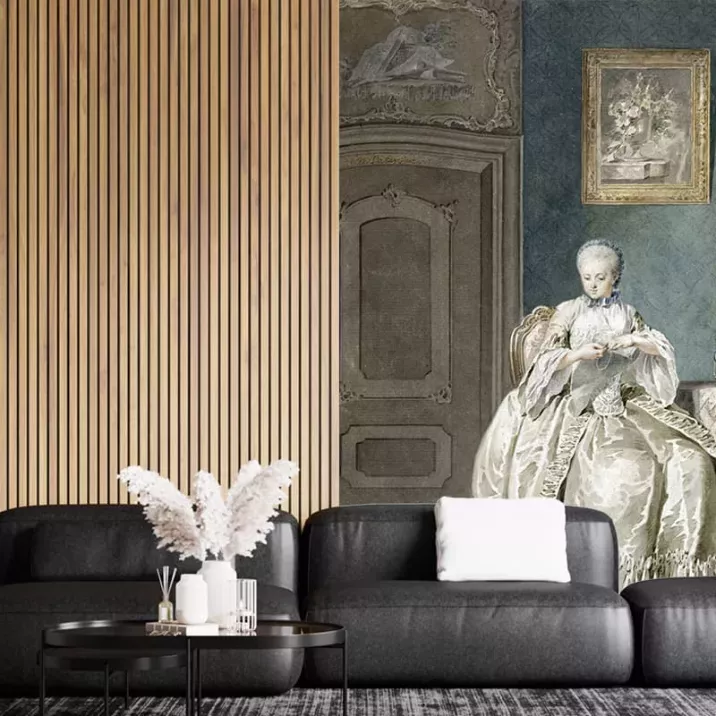 Papier Peint Panoramique Peinture 19e siècle Jacobus Buys - Jeune Brodeuse à la Cage