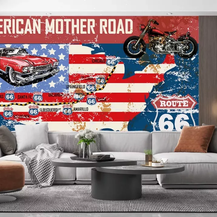 Papier Peint Panoramique Route 66 Vintage