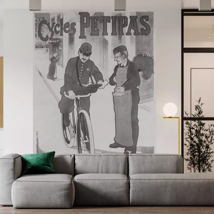 Papier Peint Panoramique Estampe 19e siècle - Cycles petitpas